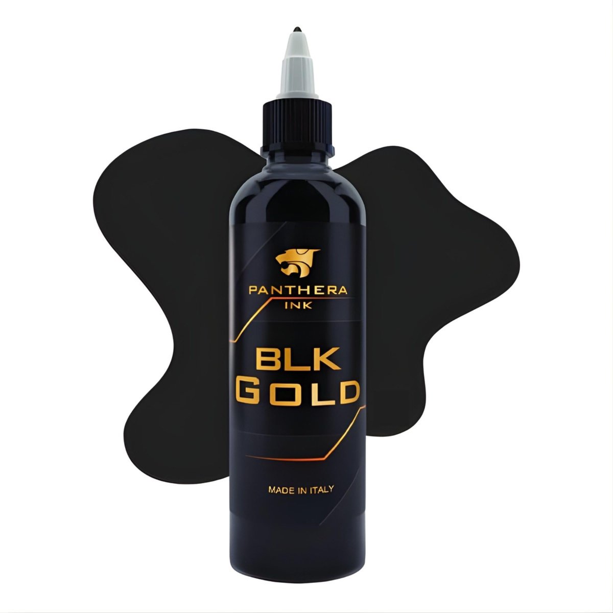 Panthera Black BLK Gold Tattoo Ink 150ml/5fl oz – Professional Tattoo Ink for All Tattoo Types, EU Compliant Avelisse