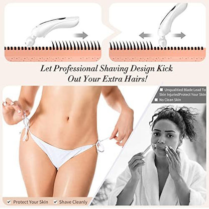 Krovena Electric Shaver for Women – Rechargeable Bikini Trimmer for Legs, Underarms & Bikini Line, Wet/Dry Cordless Razor with Detachable Head Avelisse