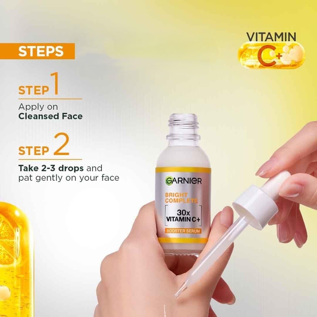 Garnier Skin Naturals Glow Serum with Vitamin C+ – Lightweight Brightening Face Serum, 1.01 fl oz Avelisse