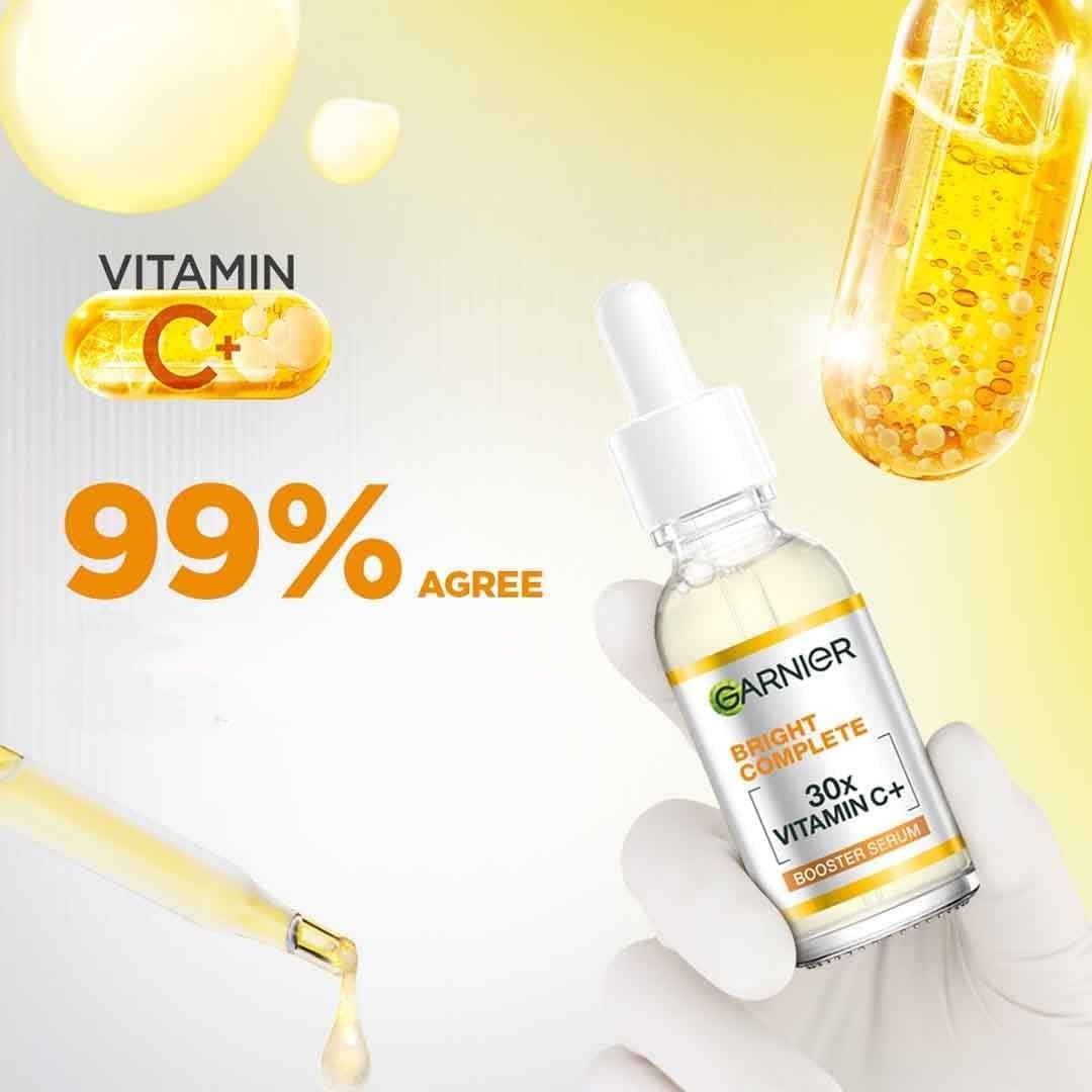 Garnier Skin Naturals Glow Serum with Vitamin C+ – Lightweight Brightening Face Serum, 1.01 fl oz Avelisse