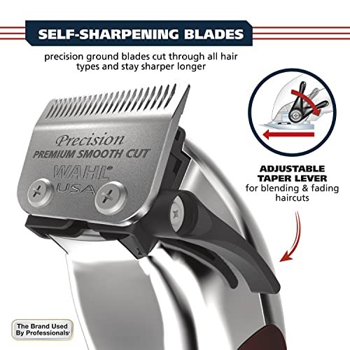 Wahl Pro Ultra Quiet High Torque Corded Hair Clipper – Stainless Steel, Model 3000097 Avelisse