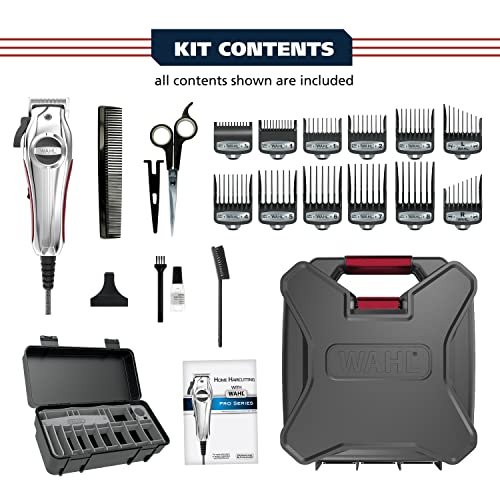 Wahl Pro Ultra Quiet High Torque Corded Hair Clipper – Stainless Steel, Model 3000097 Avelisse