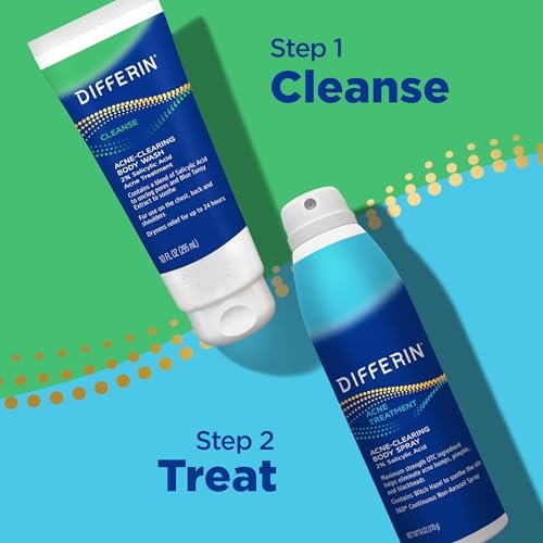 Differin Acne Body Spray with Salicylic Acid – 360° Treatment for Back, Chest & Shoulder Acne, 6 oz - görsel 8