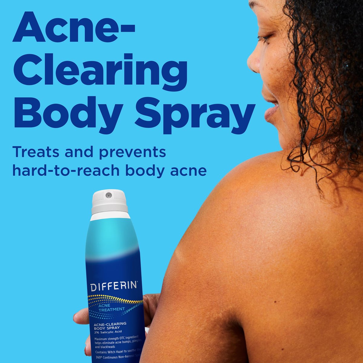 Differin Acne Body Spray with Salicylic Acid – 360° Treatment for Back, Chest & Shoulder Acne, 6 oz - görsel 3
