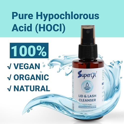 Superox Hypochlorous Acid Spray for Face – Natural Eyelid Cleanser – Pure & Gentle Hypochlorous Acid Spray, 100 ml (3.38 oz) Avelisse