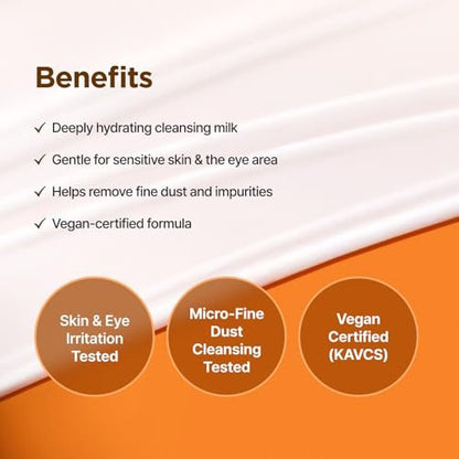 IsNtree Yam Root Vegan Milk Cleanser - 220ml (7.43 fl.oz) | Korean Facial Cleanser for Sensitive Skin | Rich & Creamy Texture | Hydrating & Mild | Vegan & Cruelty-Free Skincare Avelisse