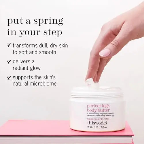 THISWORKS Perfect Legs Body Butter – Deeply Hydrating Body Cream with Hyaluronic Acid, Shea Butter & Hemp Extract, 7.6 oz Avelisse