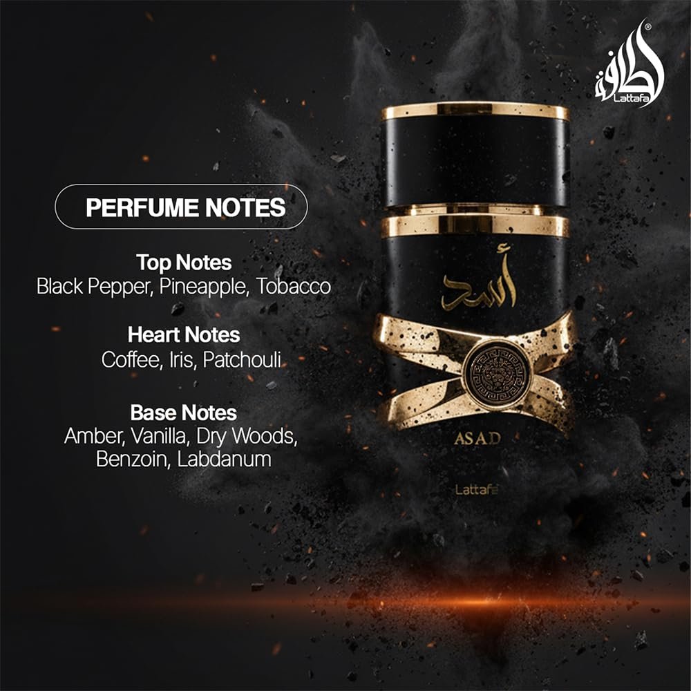 Lattafa Asad Premium Refreshing Oud and Musk Fragrances Eau De Parfum 100ml for Unisex - görsel 13