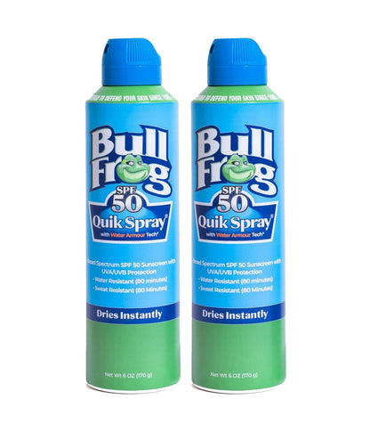Bullfrog Quik Spray Sunscreen SPF 50 – Oxybenzone & Octinoxate Free – Broad Spectrum UVA/UVB, 3 oz (Pack of 2) Avelisse