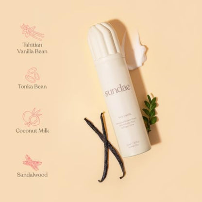 sundae Whipped Shower Foam Very Vanilla - Foaming Body Wash with Kakadu Plum & Finger Lime, 8.9 fl oz Avelisse