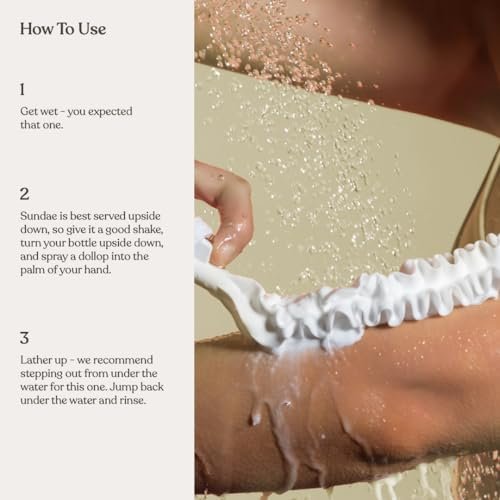 sundae Whipped Shower Foam Very Vanilla - Foaming Body Wash with Kakadu Plum & Finger Lime, 8.9 fl oz Avelisse