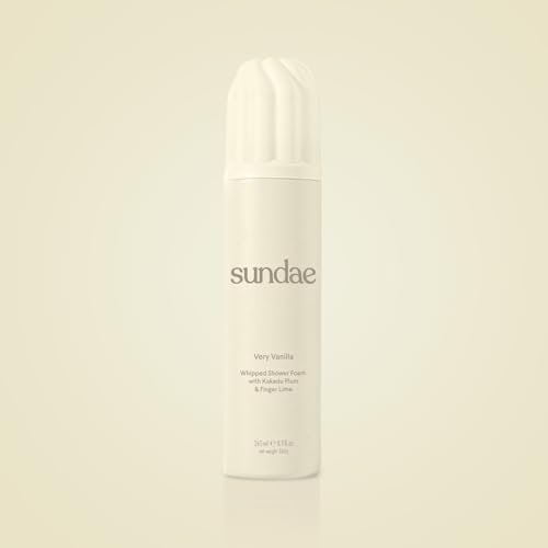 sundae Whipped Shower Foam Very Vanilla - Foaming Body Wash with Kakadu Plum & Finger Lime, 8.9 fl oz Avelisse