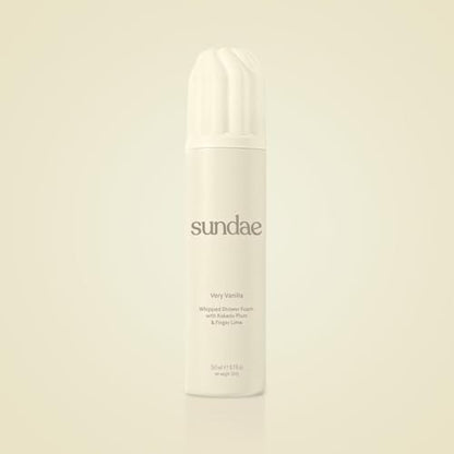 sundae Whipped Shower Foam Very Vanilla - Foaming Body Wash with Kakadu Plum & Finger Lime, 8.9 fl oz Avelisse