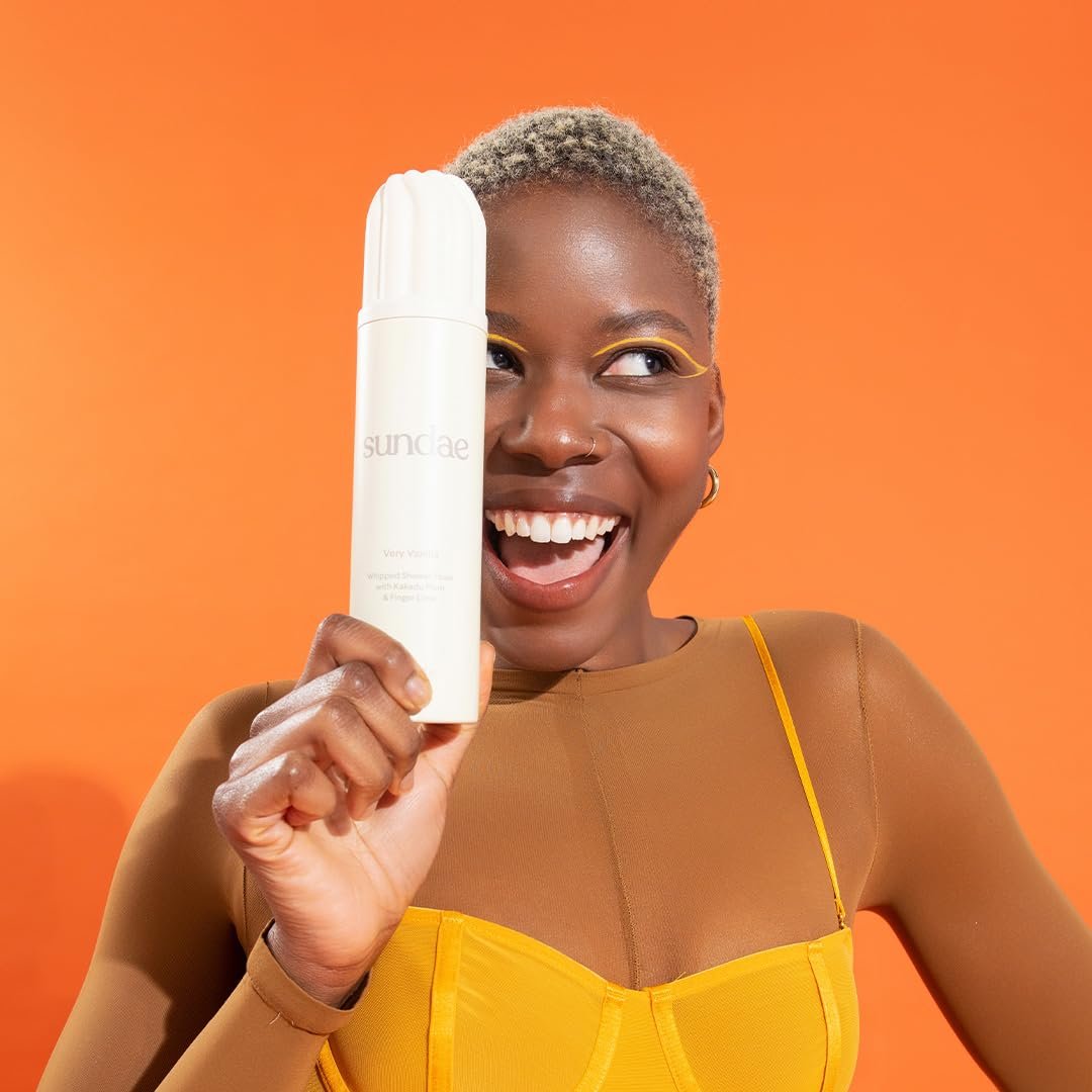 sundae Whipped Shower Foam Very Vanilla - Foaming Body Wash with Kakadu Plum & Finger Lime, 8.9 fl oz Avelisse