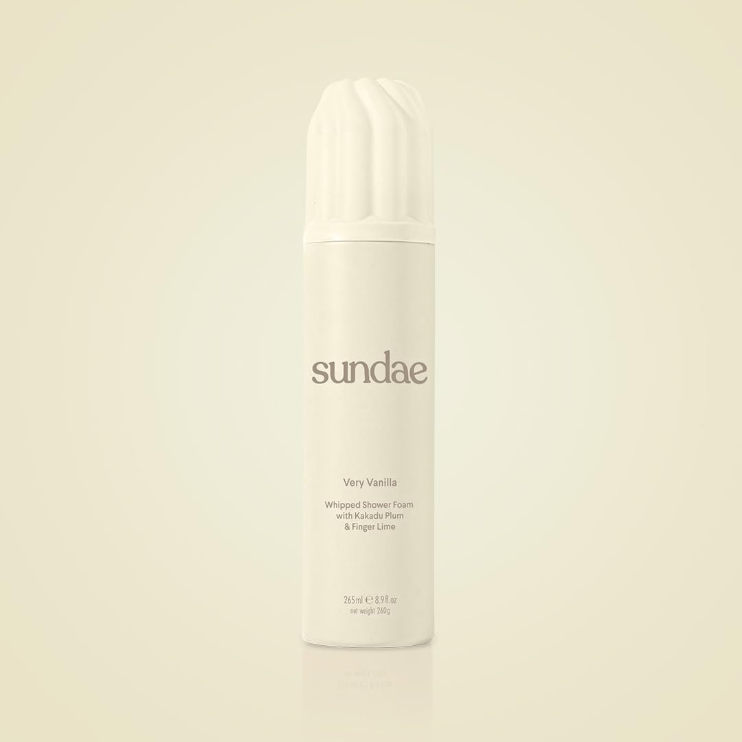 sundae Whipped Shower Foam Very Vanilla - Foaming Body Wash with Kakadu Plum & Finger Lime, 8.9 fl oz Avelisse