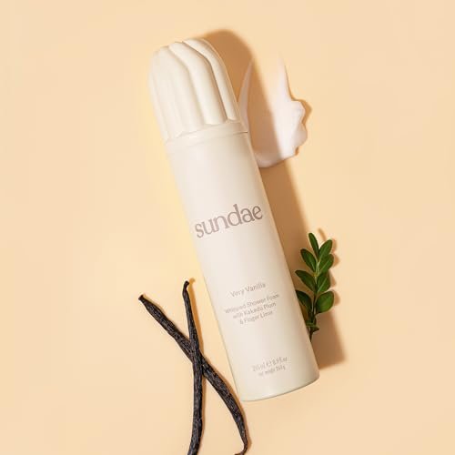 sundae Whipped Shower Foam Very Vanilla - Foaming Body Wash with Kakadu Plum & Finger Lime, 8.9 fl oz Avelisse