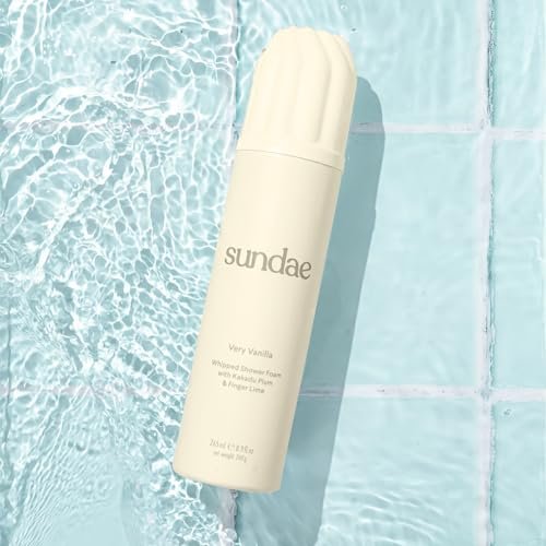 sundae Whipped Shower Foam Very Vanilla - Foaming Body Wash with Kakadu Plum & Finger Lime, 8.9 fl oz Avelisse