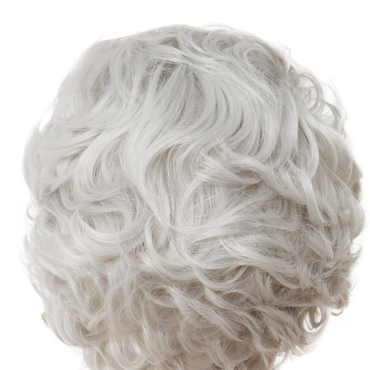 GNIMEGIL Short Curly Grey Wig for Women – Natural Granny Gray Synthetic Wig with Bangs, Perfect for Everyday, Party, and Halloween Costume - görsel 11