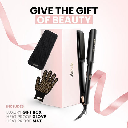 ELLA BELLA® Ceramic Flat Iron Hair Straightener - Professional Straightening Iron with Digital Display | As Featured in Good Housekeeping Avelisse