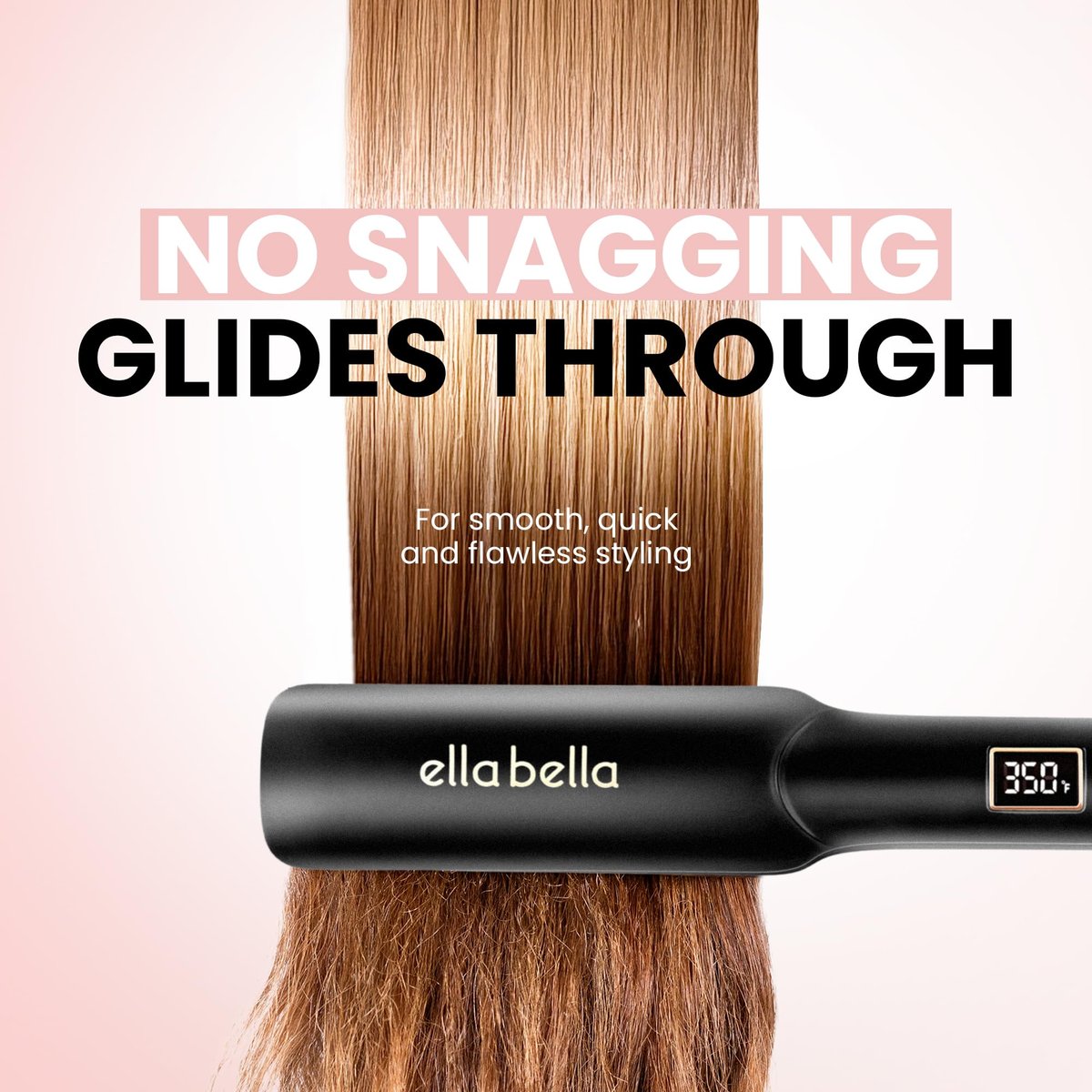 ELLA BELLA® Ceramic Flat Iron Hair Straightener - Professional Straightening Iron with Digital Display | As Featured in Good Housekeeping Avelisse