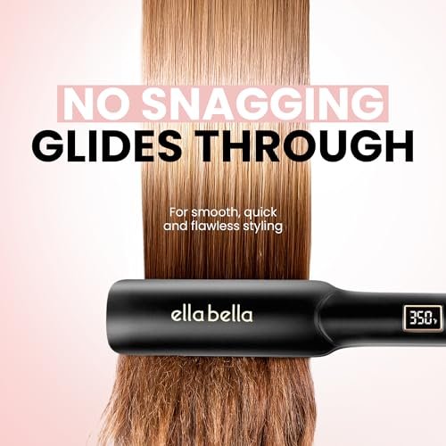 ELLA BELLA® Ceramic Flat Iron Hair Straightener - Professional Straightening Iron with Digital Display | As Featured in Good Housekeeping Avelisse