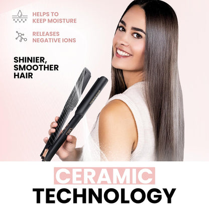 ELLA BELLA® Ceramic Flat Iron Hair Straightener - Professional Straightening Iron with Digital Display | As Featured in Good Housekeeping Avelisse