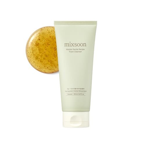 mixsoon Master Gentle Recipe Foam Cleanser - Mild Exfoliation Daily Cleanser with Amino Acid Complex and Cica, Soft Foam for Clear, Moisturized Skin (150ml / 5.07 fl. oz.) Avelisse