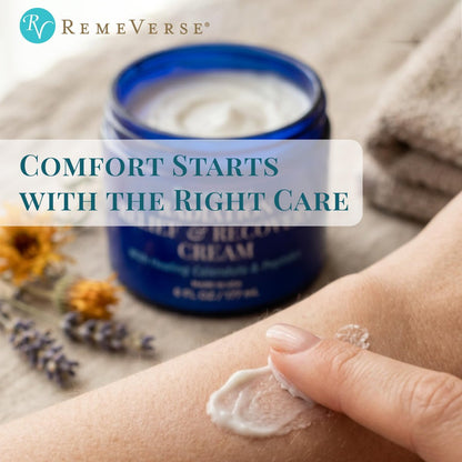 RemeVerse Radiation Cream – Unscented, Gentle, Hyaluronic Acid, Peptides & Calendula for Burns, Soothing & Hydrating Sensitive Skin – 6 fl oz Avelisse
