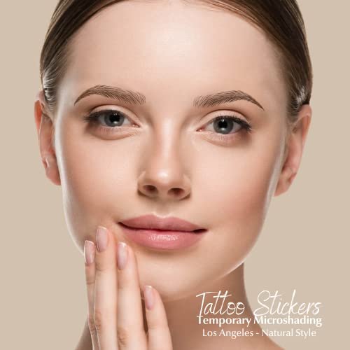 Bliss and Beyond USA Waterproof Eyebrow Tattoo Stickers | Natural Black | Real Hair Stroke Look | Temporary Hair Replacement Solution Avelisse
