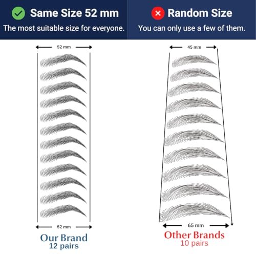 Bliss and Beyond USA Waterproof Eyebrow Tattoo Stickers - Dark Brown (New Los Angeles) | Real Hair Stroke Look, Hair Loss Solution, 12 Pairs Avelisse