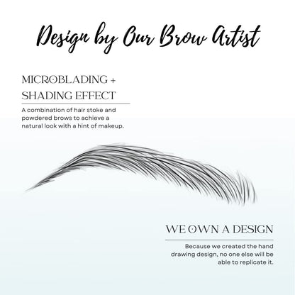 Bliss and Beyond USA Waterproof Eyebrow Tattoo Stickers - Natural Black, 12 Pair - Real Hair Stroke Look, Hair Loss Solution Avelisse