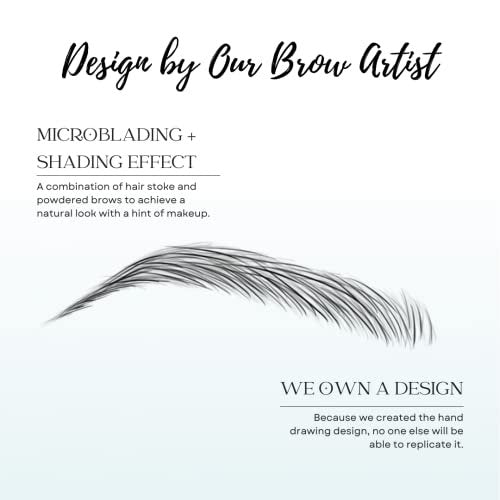 Bliss and Beyond USA Waterproof Eyebrow Tattoo Stickers - Natural Black, 12 Pair - Real Hair Stroke Look, Hair Loss Solution Avelisse