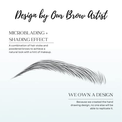 Bliss and Beyond USA Waterproof Eyebrow Tattoo Stickers - Natural Black, 12 Pair - Real Hair Stroke Look, Hair Loss Solution Avelisse