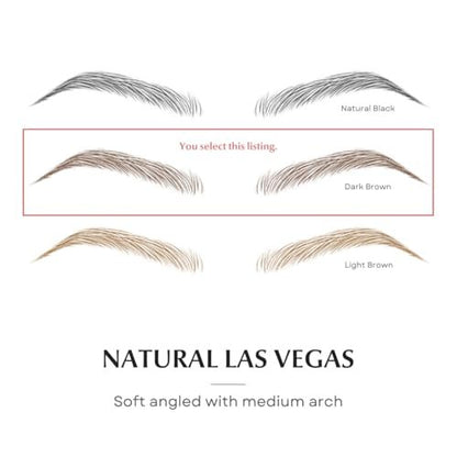 Bliss and Beyond USA Waterproof Eyebrow Tattoo Stickers - Dark Brown, 12 Pairs - Real Hair Stroke Look for Hair Loss Solution Avelisse