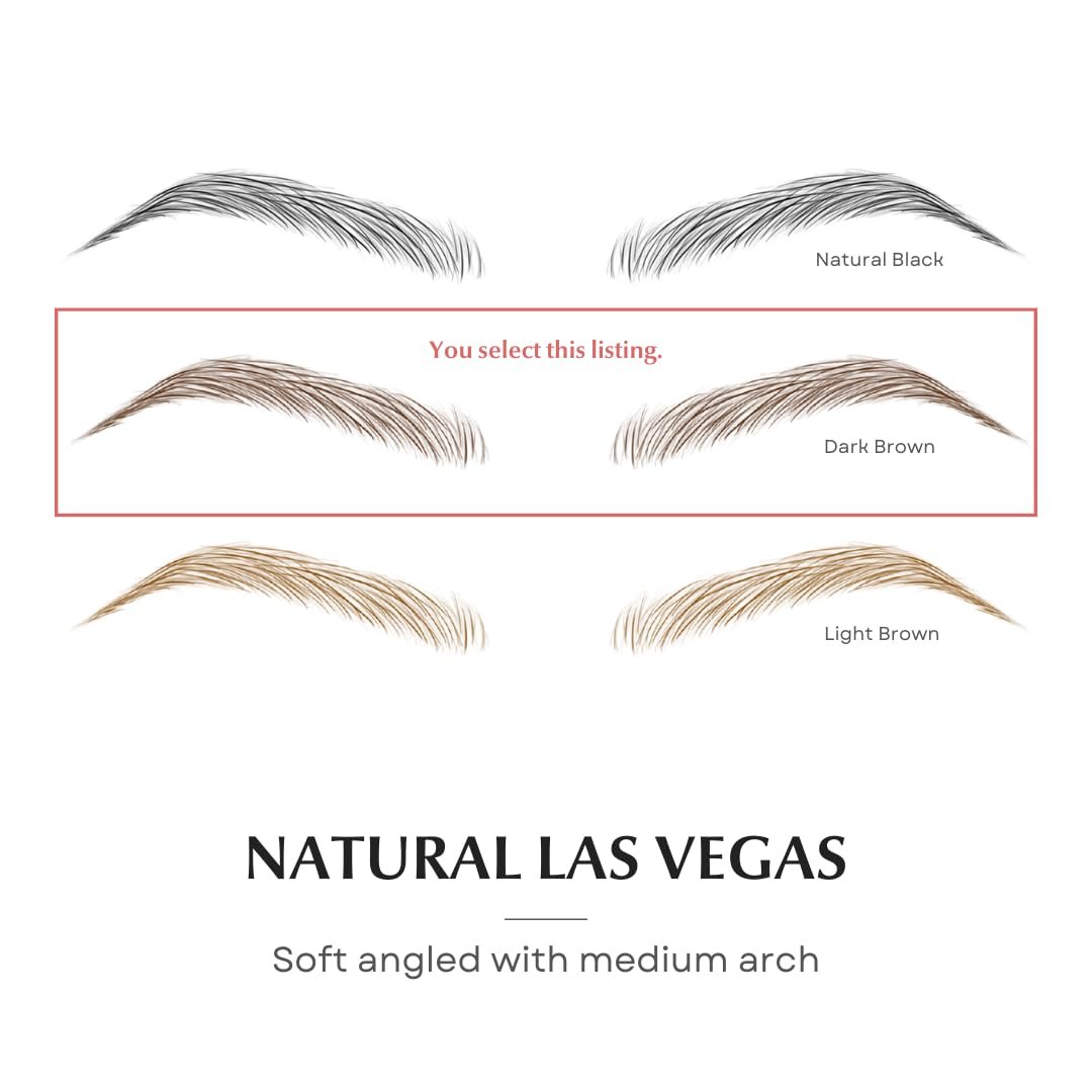 Bliss and Beyond USA Waterproof Eyebrow Tattoo Stickers - Dark Brown, 12 Pairs - Real Hair Stroke Look for Hair Loss Solution Avelisse