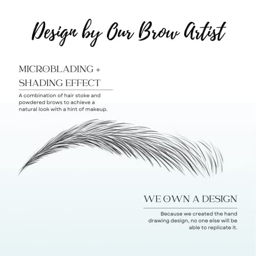 Bliss and Beyond USA Waterproof Eyebrow Tattoo Stickers | Natural Black | Real Hair Stroke Look | Temporary Hair Replacement Solution Avelisse