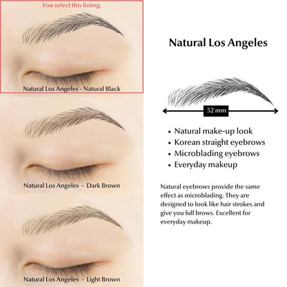 Bliss and Beyond USA Waterproof Eyebrow Tattoo Stickers | Natural Black | Real Hair Stroke Look | Temporary Hair Replacement Solution Avelisse