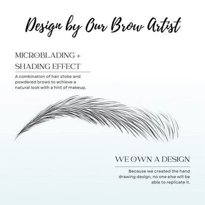 Bliss and Beyond USA Waterproof Eyebrow Tattoo Stickers | Natural Black | Real Hair Stroke Look | Temporary Hair Replacement Solution Avelisse