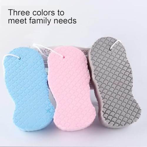 WFWJ 3-Pack Magic Exfoliating Bath Sponge – Super Soft 3D Sponge for Dead Skin Removal – Reusable for Adults, Children & Pregnant Women (Blue, Pink, Gray) - görsel 4