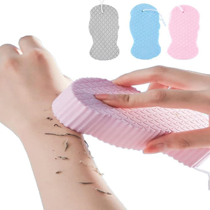 WFWJ 3-Pack Magic Exfoliating Bath Sponge – Super Soft 3D Sponge for Dead Skin Removal – Reusable for Adults, Children & Pregnant Women (Blue, Pink, Gray)