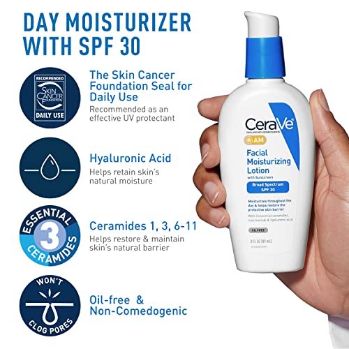 CeraVe AM & PM Face Moisturizer with Hydrating Face Wash – Travel Size Skincare Routine Set (3 oz Each) Avelisse
