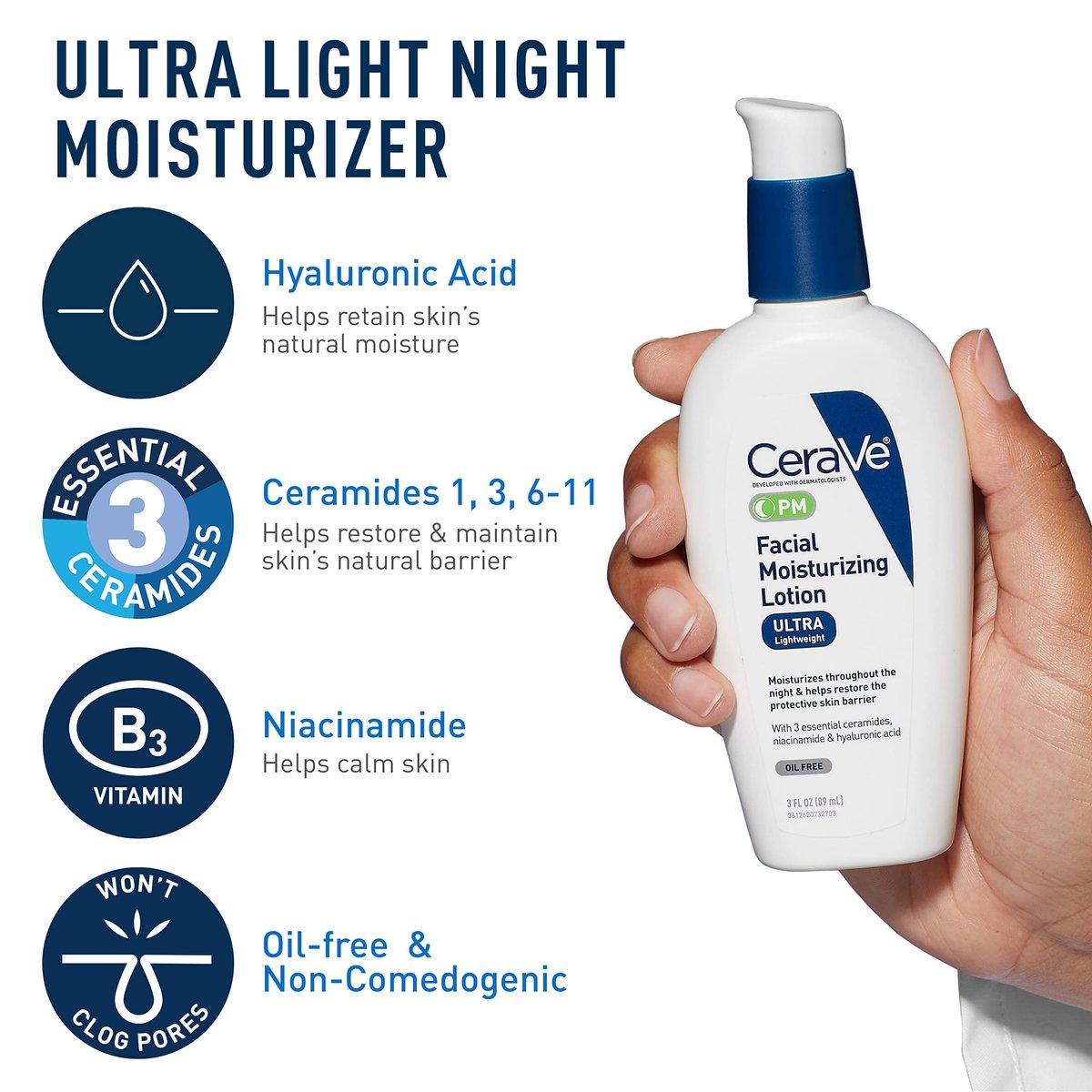 CeraVe AM & PM Face Moisturizer with Hydrating Face Wash – Travel Size Skincare Routine Set (3 oz Each) Avelisse