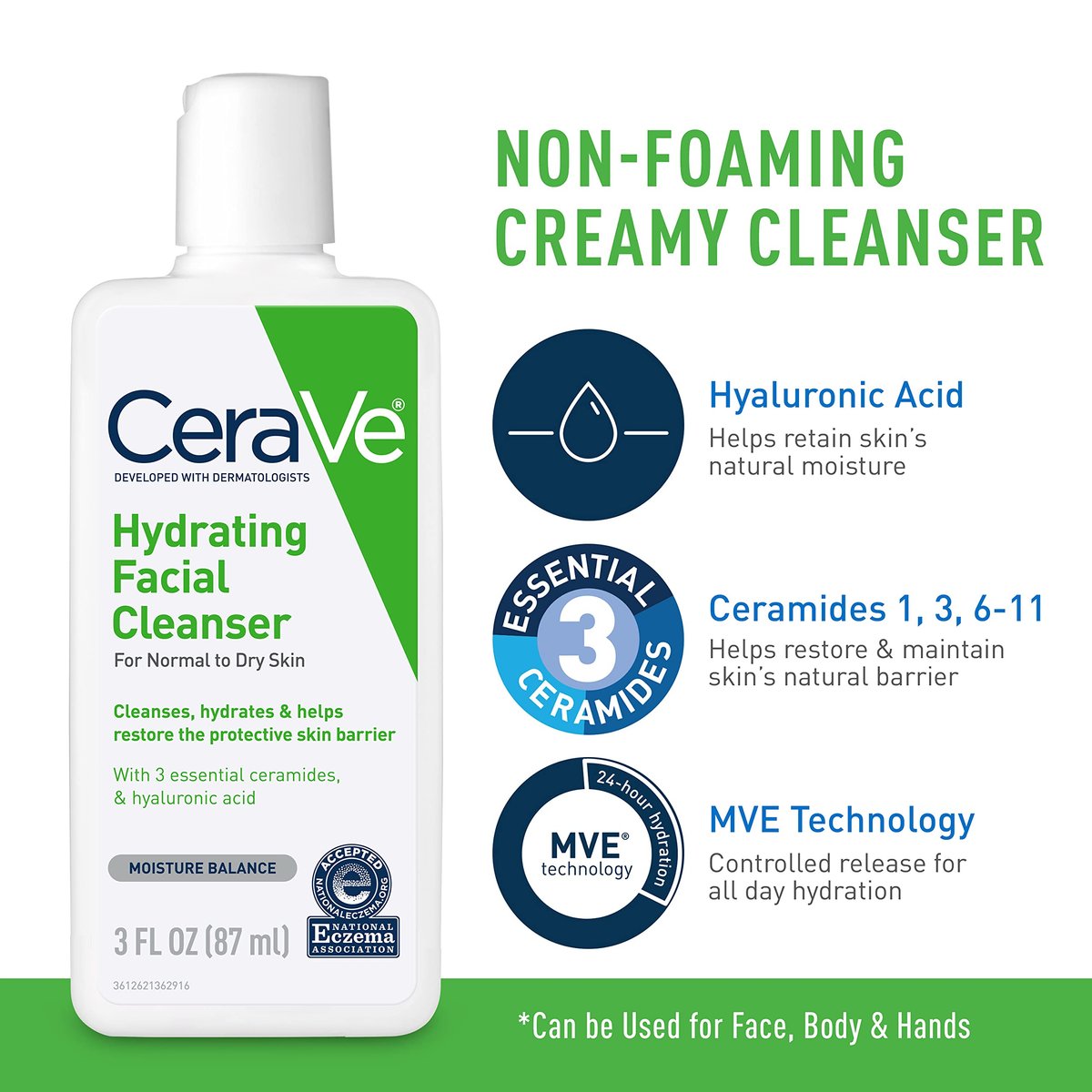 CeraVe AM & PM Face Moisturizer with Hydrating Face Wash – Travel Size Skincare Routine Set (3 oz Each) Avelisse