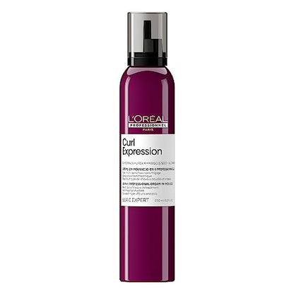L'Oréal Professionnel Paris Curl Expression 10-in-1 Mousse - Multi-Benefits for Curly and Coily Hair - Defines and Strengthens Curls with Heat Protection, Silicone, Paraben and Alcohol-Free, 8.2 Fl Oz Avelisse