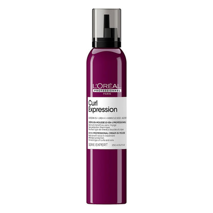 L'Oréal Professionnel Paris Curl Expression 10-in-1 Mousse - Multi-Benefits for Curly and Coily Hair - Defines and Strengthens Curls with Heat Protection, Silicone, Paraben and Alcohol-Free, 8.2 Fl Oz Avelisse