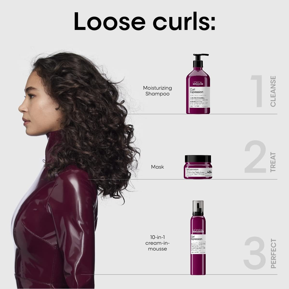 L'Oréal Professionnel Paris Curl Expression 10-in-1 Mousse - Multi-Benefits for Curly and Coily Hair - Defines and Strengthens Curls with Heat Protection, Silicone, Paraben and Alcohol-Free, 8.2 Fl Oz Avelisse