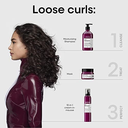L'Oréal Professionnel Paris Curl Expression 10-in-1 Mousse - Multi-Benefits for Curly and Coily Hair - Defines and Strengthens Curls with Heat Protection, Silicone, Paraben and Alcohol-Free, 8.2 Fl Oz Avelisse