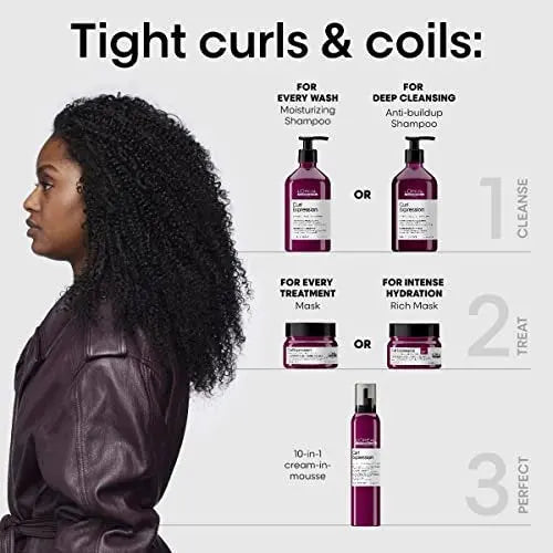 L'Oréal Professionnel Paris Curl Expression Rich Mask - Intense Hydration & Curl Definition for Curly and Coily Hair with Glycerin Avelisse