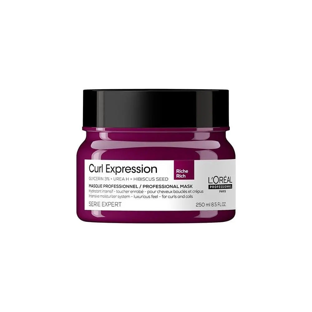 L'Oréal Professionnel Paris Curl Expression Rich Mask - Intense Hydration & Curl Definition for Curly and Coily Hair with Glycerin Avelisse