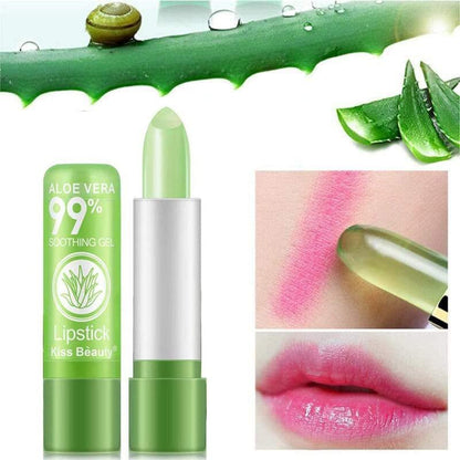 5 Pack Aloe Vera Color Changing Lipstick - 24H Long Lasting Moisturizing pH Lip Gloss & Lip Balm